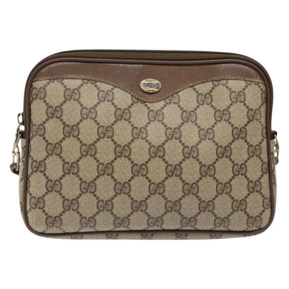 GUCCI GG Supreme Shoulder Bag Pvc Beige Gold 97 02 068 - Picture 2 of 16